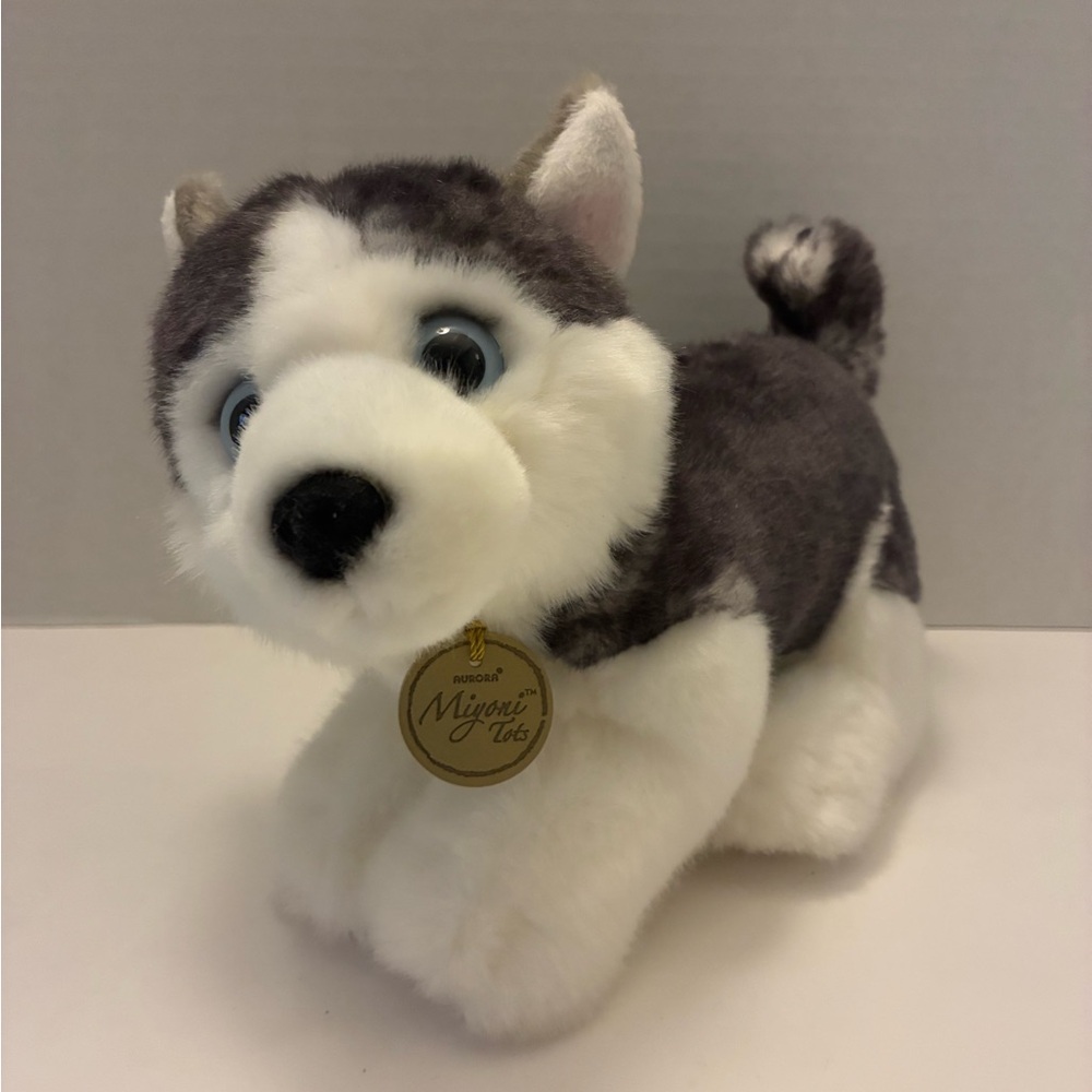 Aurora Miyoni Tots 9” Siberian Husky Puppy Dog Plush Stuffed Animal June 2018